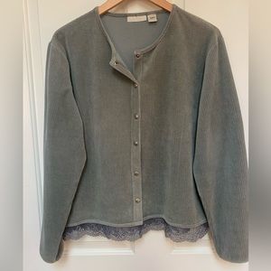 J.Jill snap front soft long sleeve top